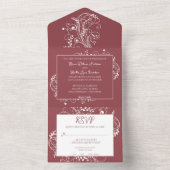 Dusty Roos Vlourish Weddenschap in één uitnodiging (Binnen)