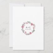 Dusty Roos Waterverf Bridal Brunch Bubble Shower Kaart (Achterkant)