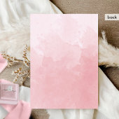 Dusty Roos Waterverf Elegant Monogram Weddenschap Kaart