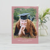 Dusty Roos waterverf foto afstuderen viering Kaart (Staand voorkant)