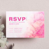 Dusty Roos Waterverf Typography Blush Pink RSVP Kaartje