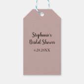 Dusty Roos Weddenschap Aangepast lichtroze Vrijgez Cadeaulabel (Voorkant)
