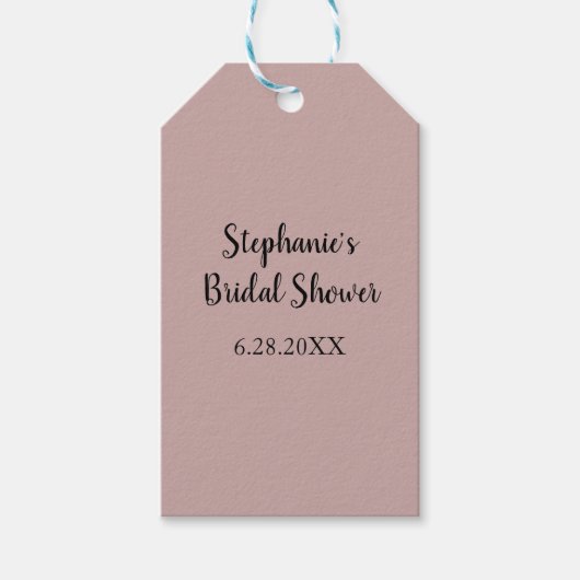 Dusty Roos Weddenschap Aangepast lichtroze Vrijgez Cadeaulabel (Voorkant)