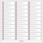 Dusty Roos Wedding 30 Guest Adresetiketten Sticker (Vel)