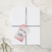 Dusty Roos Wedding Bedankt Cadeaulabel (Met Touw)