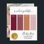 Dusty Roos Wedding Color Palette Card 2023<br><div class="desc">Dusty Roos Wedding Color Palette Card 2023</div>