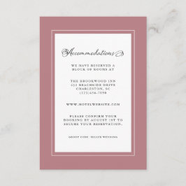 Dusty Roos Wedding Detail Modern Chic Borders Informatiekaartje