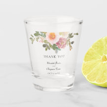 Dusty Roos Wedding Elegant Floral Script Bedankt