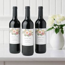 Dusty Roos Wedding Elegant Floral Script Bedankt