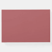 Dusty Roos Wedding Elegant Floral Script Custom Gastenboek (Achterkant)