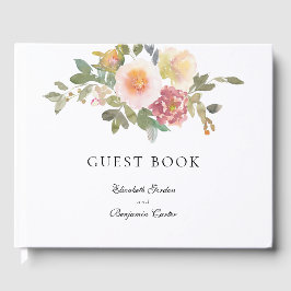 Dusty Roos Wedding Elegant Floral Script Custom Gastenboek