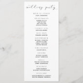 Dusty Roos Wedding Mauve Waterverf Programmakaart (Achterkant)