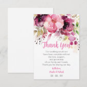 Dusty Roos Wedding Oil Painting Greenery Customize Bedankkaart (Voorkant / Achterkant)