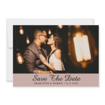 Dusty Roos Wedding Photo Save the Date Cards