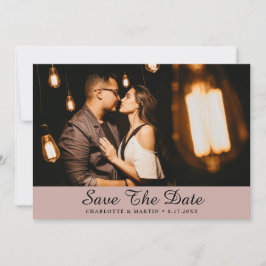 Dusty Roos Wedding Photo Save the Date Cards