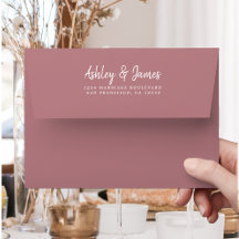 Dusty Roos Wedding Return Address Envelope
