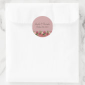 Dusty Roos Wedding Ronde Sticker (Tas)