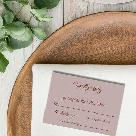 Dusty Roos Wedding RSVP Kaart