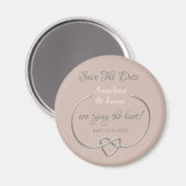 Dusty Roos Wedding Save the Date Invitation Magneet (Voorkant / Achterkant)