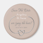 Dusty Roos Wedding Save the Date Invitation Magneet (Voorkant)