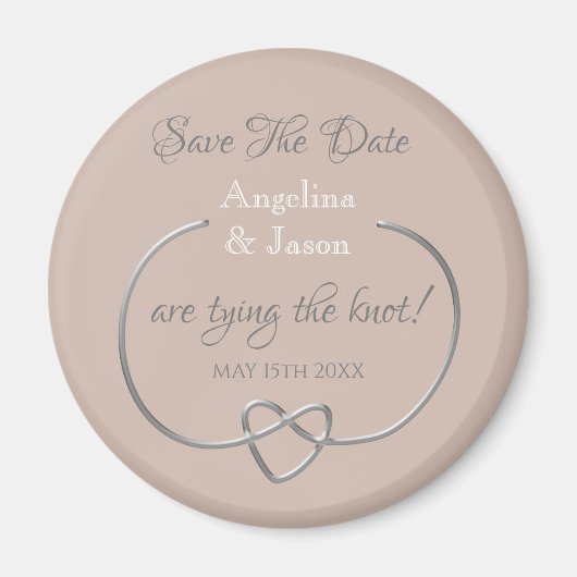 Dusty Roos Wedding Save the Date Invitation Magneet (Voorkant)