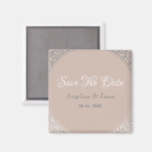 Dusty Roos Wedding Save the Date Invitation Magneet (Voorkant / Achterkant)