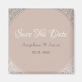 Dusty Roos Wedding Save the Date Invitation Magneet (Voorkant)