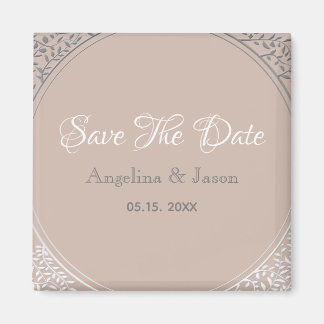 Dusty Roos Wedding Save the Date Invitation Magneet