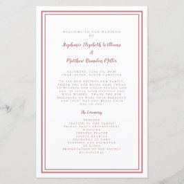 Dusty Roos Wedding Script Budget Ceremony Program