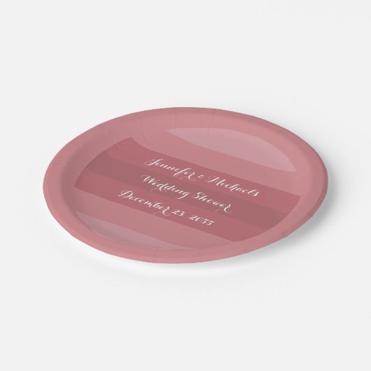 Dusty Roos Wedding Shower of Jubileum Party Papieren Bordje (Gekanteld)