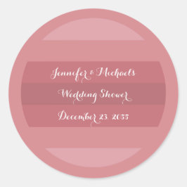 Dusty Roos Wedding Shower of Jubileum Party Ronde Sticker