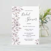 Dusty roos white botanical script Vrijgezellenfees Kaart (Staand voorkant)
