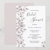 Dusty roos white botanical script Vrijgezellenfees Kaart (Voorkant / Achterkant)