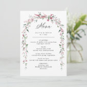 Dusty Roos Wild Flowers Blush Bloemen Bloemen Brui Menu (Staand voorkant)