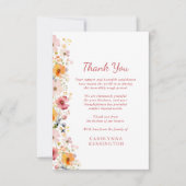 Dusty Roos Wildflower Sympathie Dank u Bedankkaart (Voorkant)