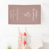 Dusty Roos Wildflower Wedding Banner (Insitu)
