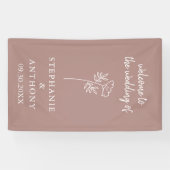 Dusty Roos Wildflower Wedding Banner (Horizontaal)