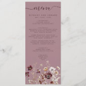 Dusty Roos Wildflower Wedding Menu (Voorkant)