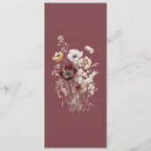 Dusty Roos Wildflower Wedding Menu (Achterkant)
