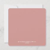 Dusty Roos Wine & Blush Wedding Color Palette Kaar Kaart (Achterkant)