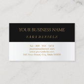 Dusty Roos - Zwart-wit Satijn Dusty Roos Lippen Visitekaartje (Achterkant)