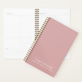 Dusty Rose 2026 Planner | Aangepaste naam & jaar (Display)