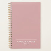 Dusty Rose 2026 Planner | Custom Name & Year (Voorkant)