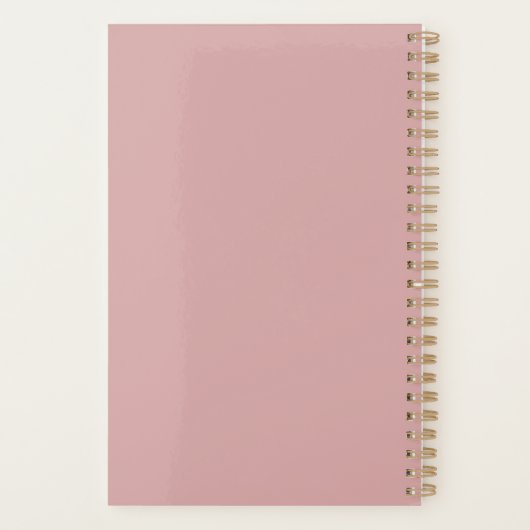 Dusty Rose 2026 Planner | Custom Name & Year (Achterkant)