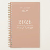Dusty Rose 5.5x8.5 Weekly Planner (Voorkant)