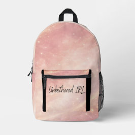 Dusty rose and moon milk AI art  Bedrukte Rugzak