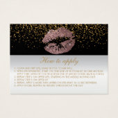 Dusty Rose Application Instructions Visitekaartjes (Voorkant)