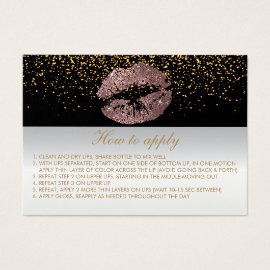Dusty Rose Application Instructions Visitekaartjes (Voorkant)