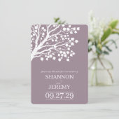 Dusty Rose Aspen Tree Wedding Save The Date (Staand voorkant)