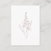 Dusty Rose Botanical Minimal Wedding Website QR  Informatiekaartje (Achterkant)
